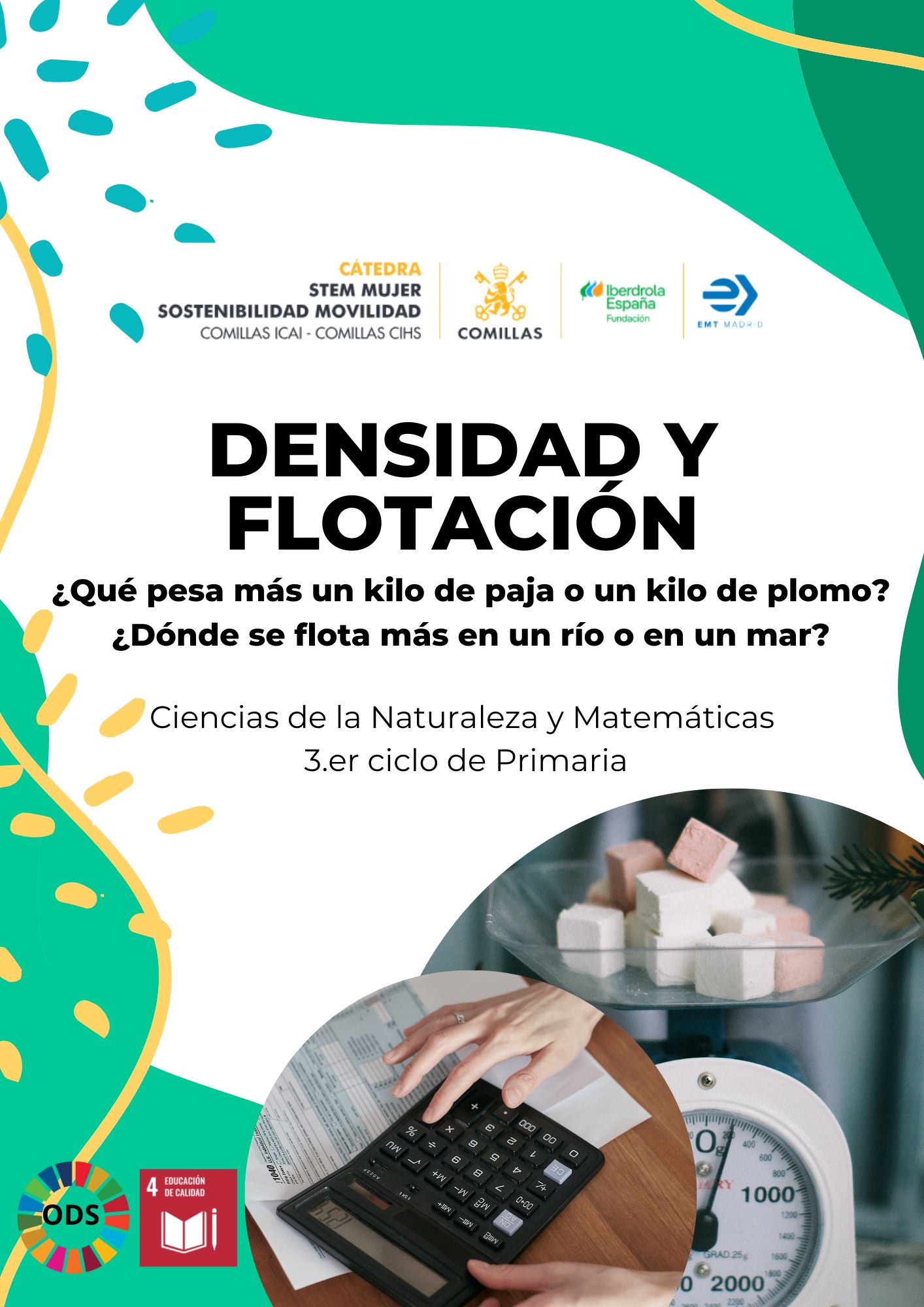 Portada Densidad y Flotación. (3º ciclo de Primaria)