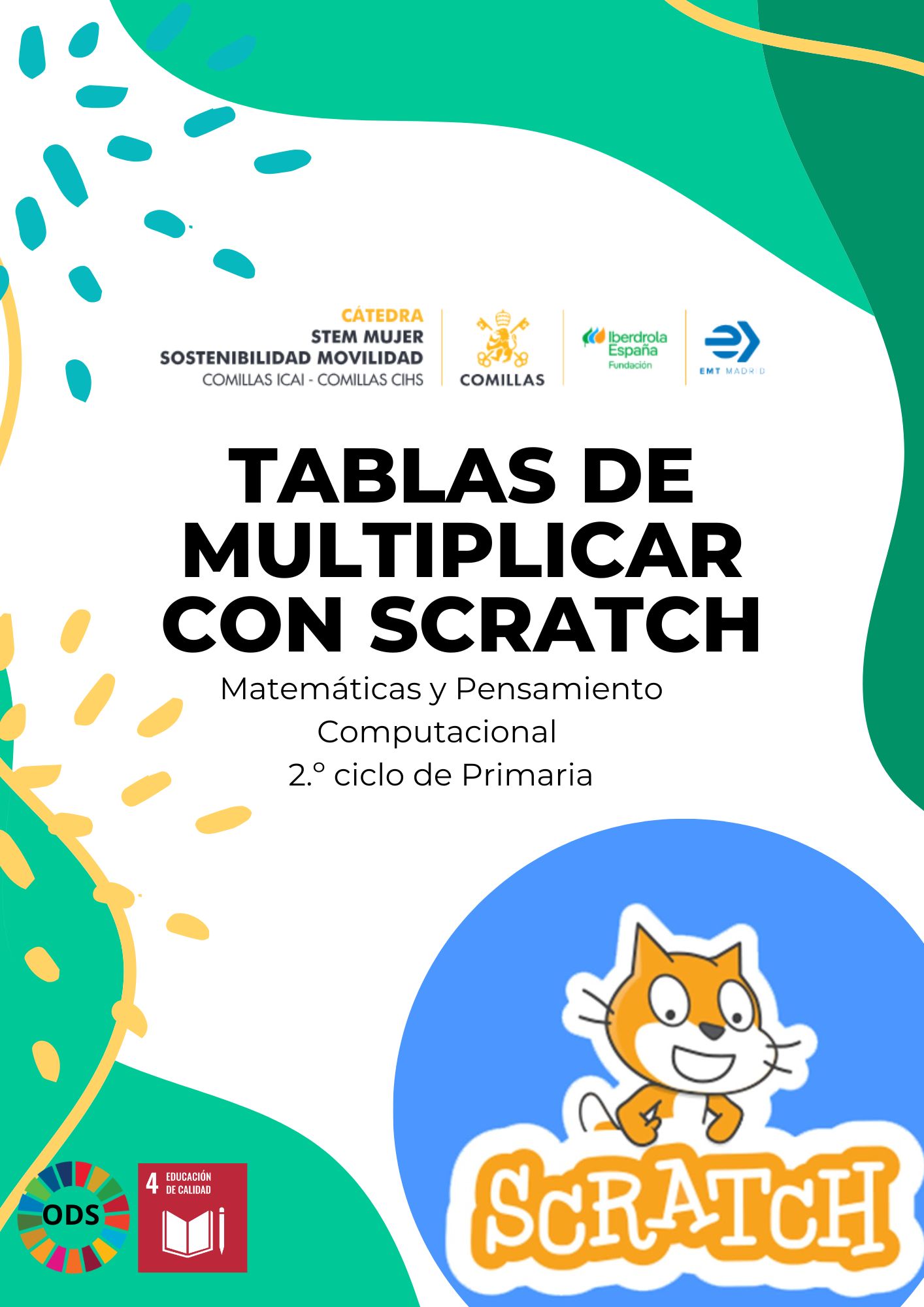 Portada Tablas de multiplicar con Scratch. (2º ciclo de Primaria)