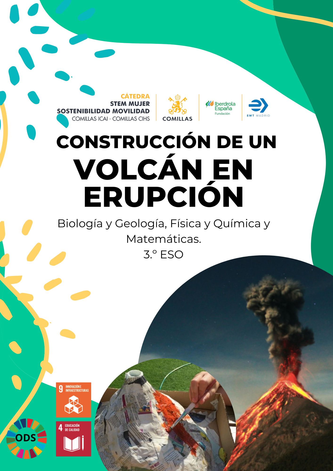 Portada Construcción de un Volcán en erupción. (3º de la ESO)